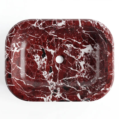 RMD-131 Oval Rosso Levanto Vessel Sink Basin