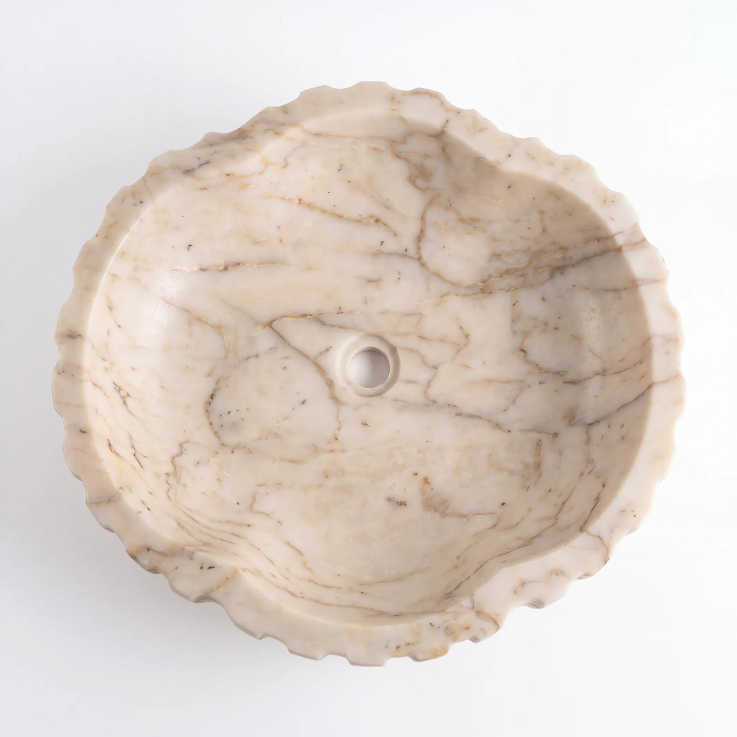 RMD-132 Round Calacatta Gold Vessel Sink Basin
