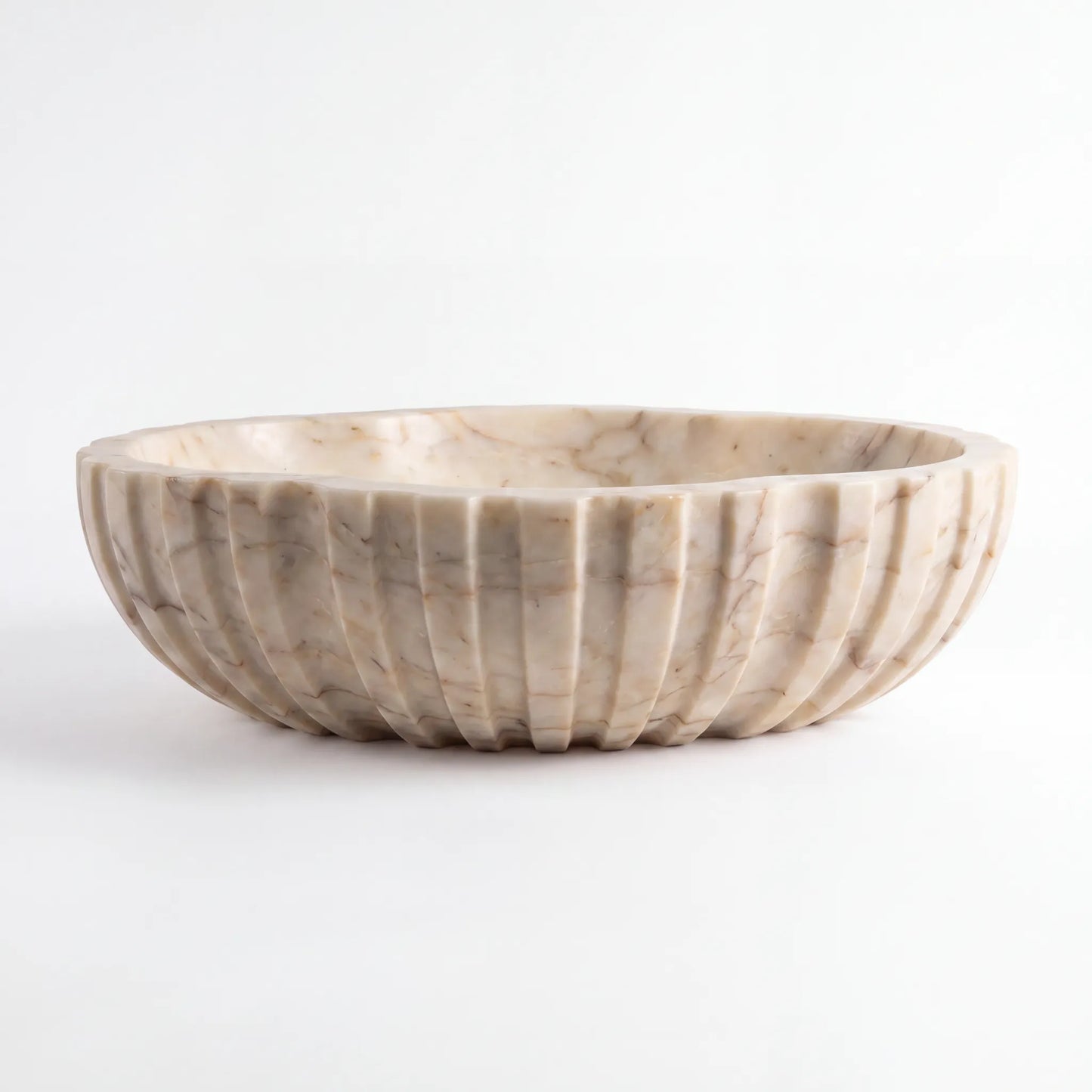 RMD-132 Round Calacatta Gold Vessel Sink Basin