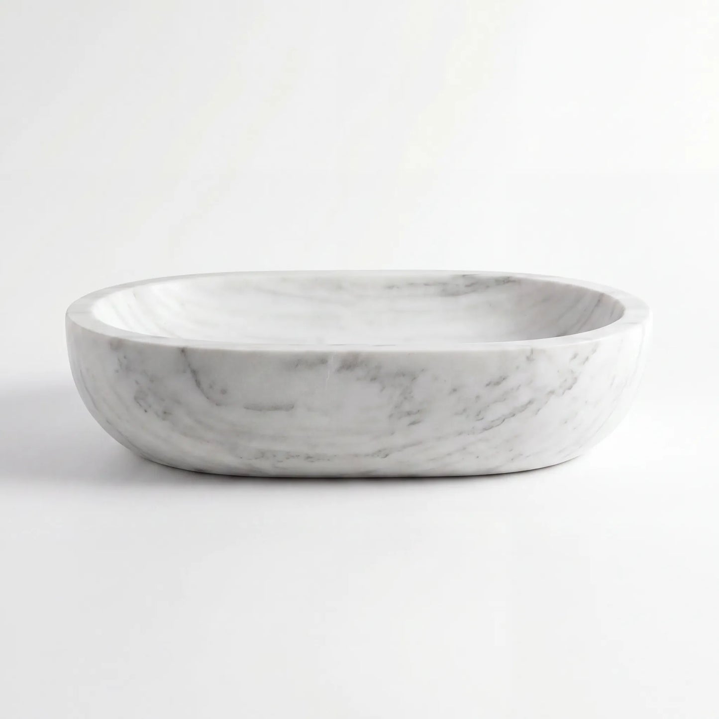 RMD-134 Round Carrara White Vessel Sink Basin