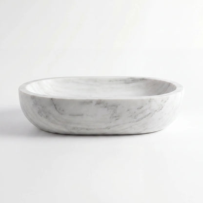 RMD-134 Round Carrara White Vessel Sink Basin