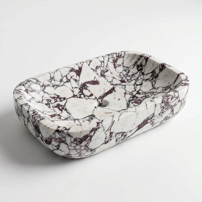 RMD-135  Square calacatta viola Vessel Sink Basin