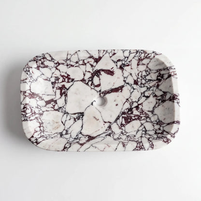 RMD-135  Square calacatta viola Vessel Sink Basin