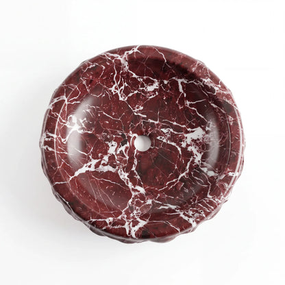 RMD-137 Oval Rosso Levanto Vessel Sink Basin