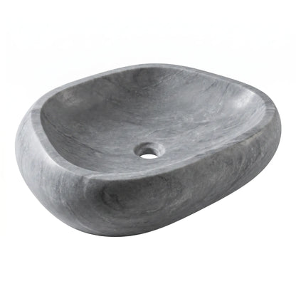 RMD-138 Round Grey Marble Vessel Sink Basin