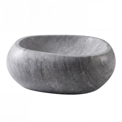 RMD-138 Round Grey Marble Vessel Sink Basin