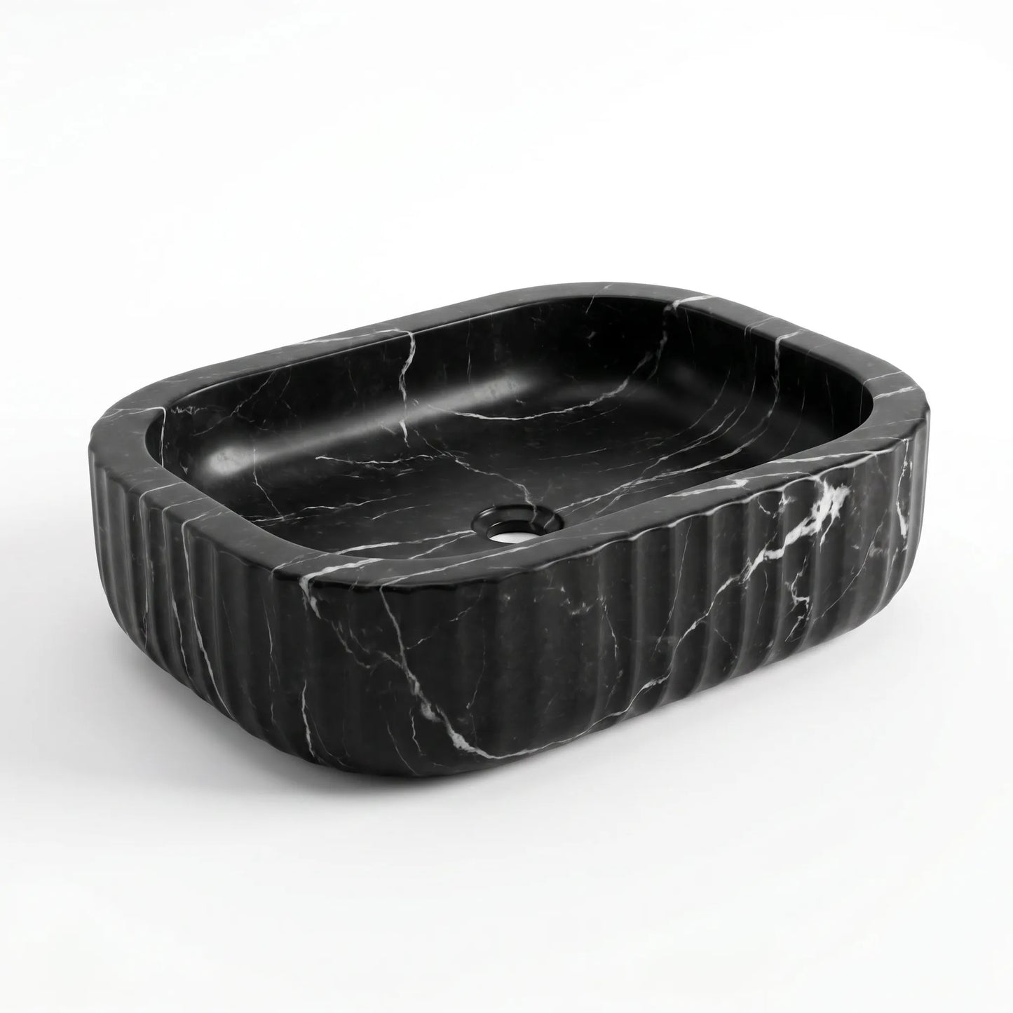 RMD-139 Rectangle Nero Marquina Vessel Sink Basin