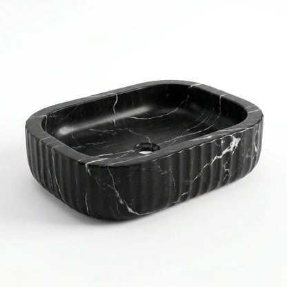 RMD-139 Rectangle Nero Marquina Vessel Sink Basin