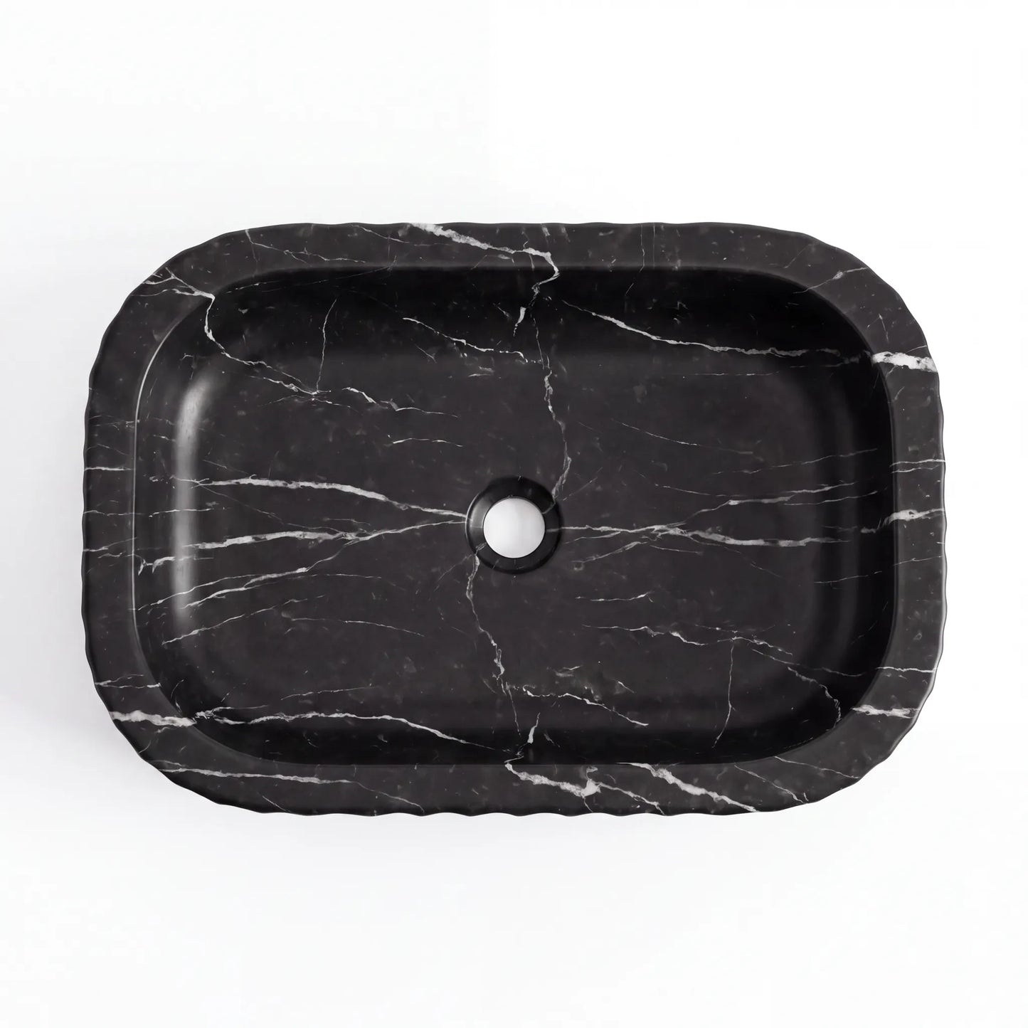 RMD-139 Rectangle Nero Marquina Vessel Sink Basin