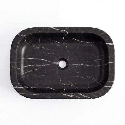 RMD-139 Rectangle Nero Marquina Vessel Sink Basin