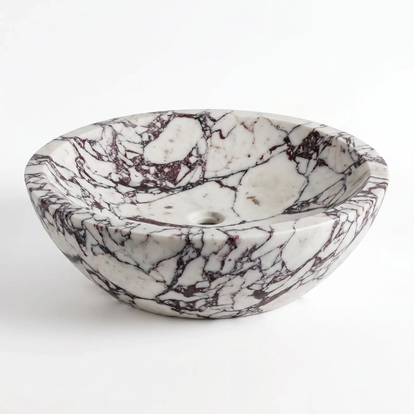 RMD-140 Round Calacatta viola Vessel Sink Basin
