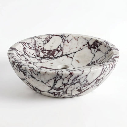 RMD-140 Round Calacatta viola Vessel Sink Basin
