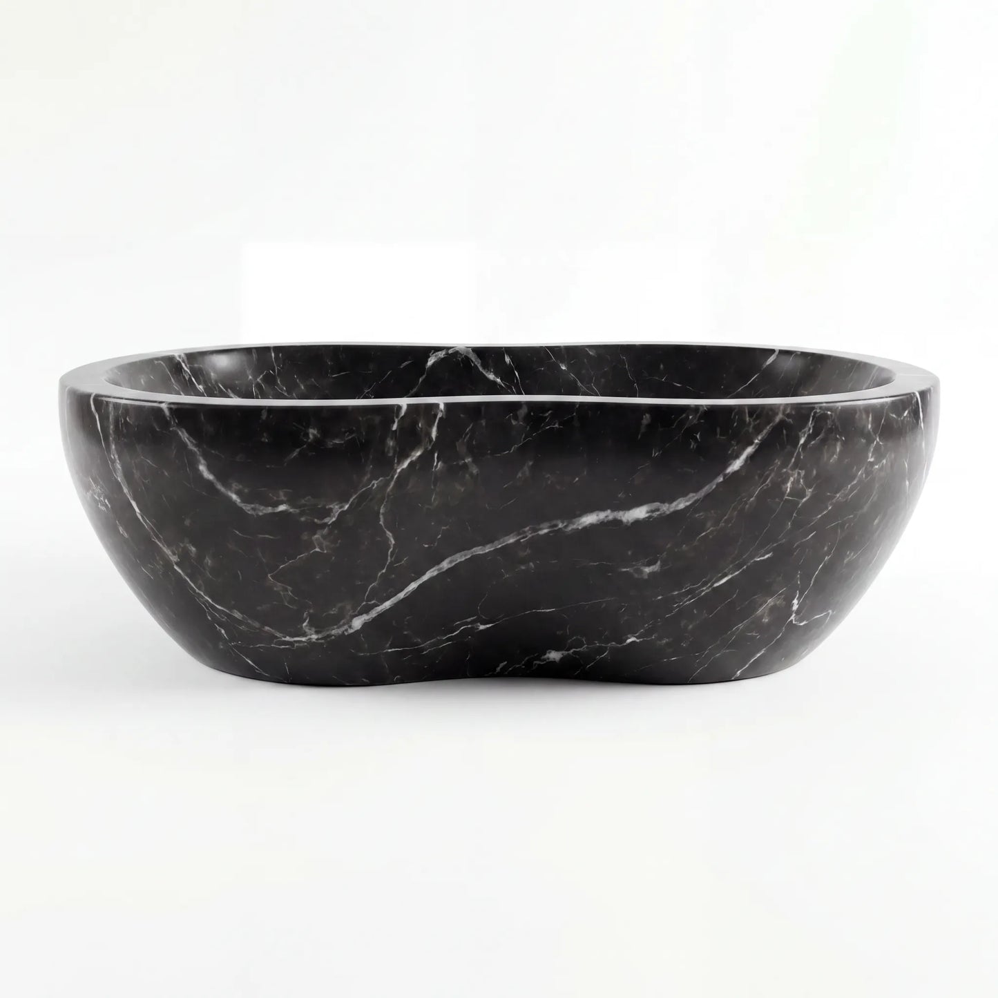 RMD-143 Round Nero Marquina Vessel Sink Basin