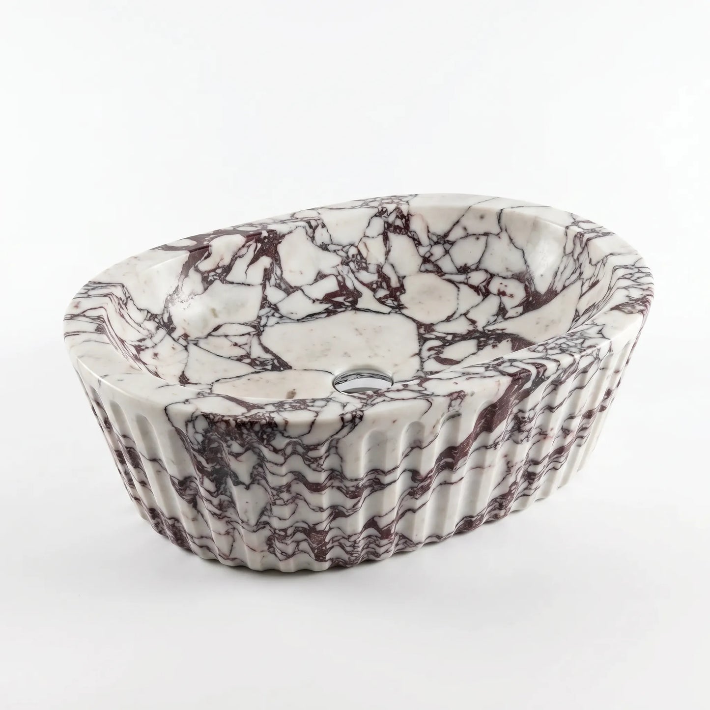 RMD-146  Round Calacatta viola Vessel Sink Basin