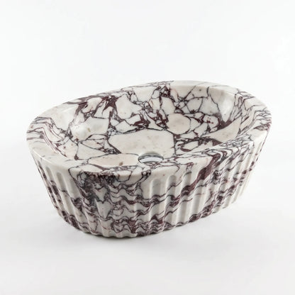 RMD-146  Round Calacatta viola Vessel Sink Basin