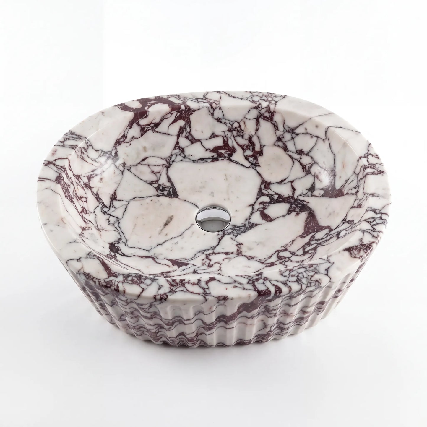 RMD-146  Round Calacatta viola Vessel Sink Basin