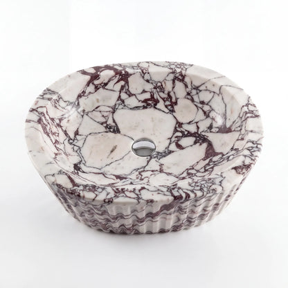 RMD-146  Round Calacatta viola Vessel Sink Basin