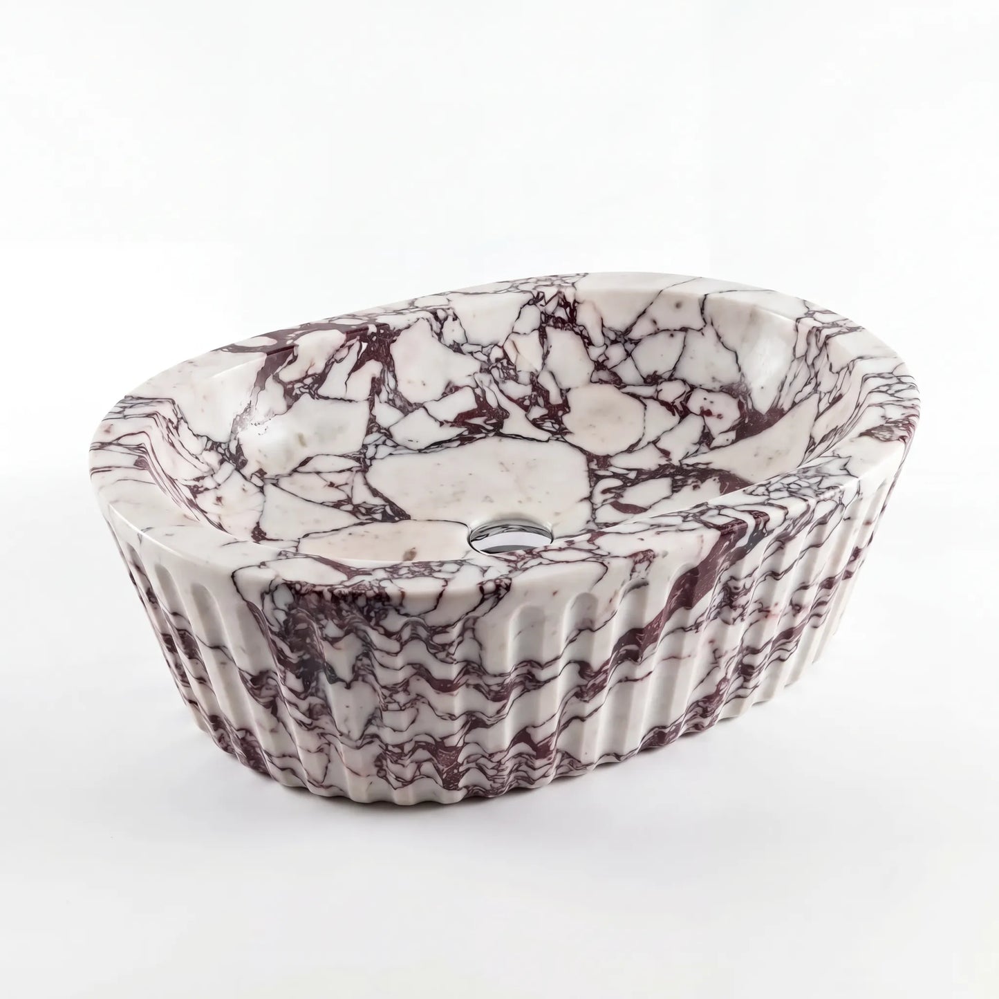 RMD-146  Round Calacatta viola Vessel Sink Basin