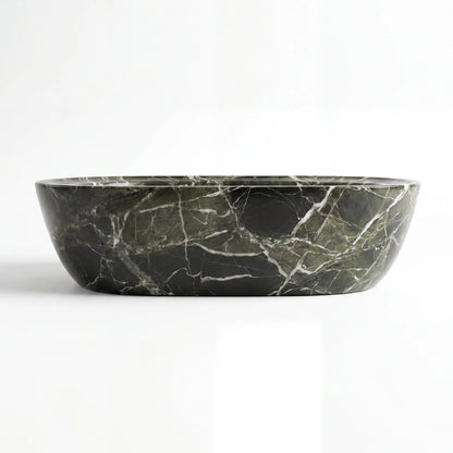 RMD-149 Round Green Marble Vessel Sink Basin