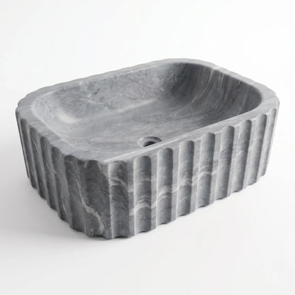 RMD-150  Round Grey marble Vessel Sink Basin