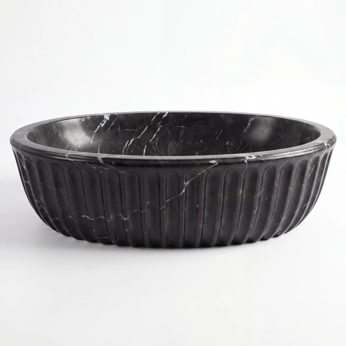 RMD-151 Round Nero Marquina Vessel Sink Basin