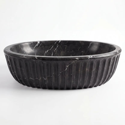 RMD-151 Round Nero Marquina Vessel Sink Basin