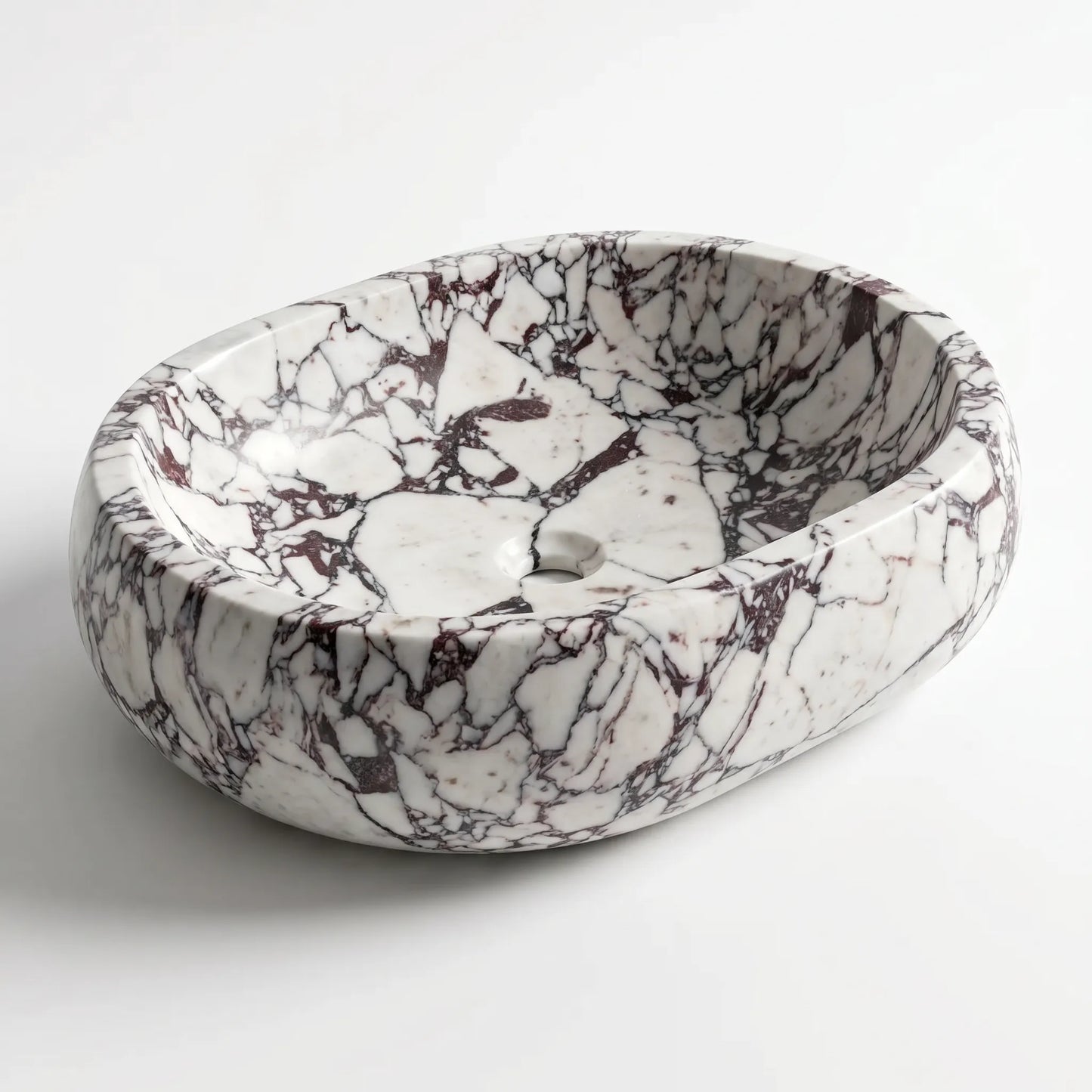 RMD-152  Square Calacatta viola Vessel Sink Basin