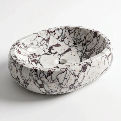 RMD-152  Square Calacatta viola Vessel Sink Basin