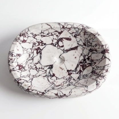 RMD-152  Square Calacatta viola Vessel Sink Basin