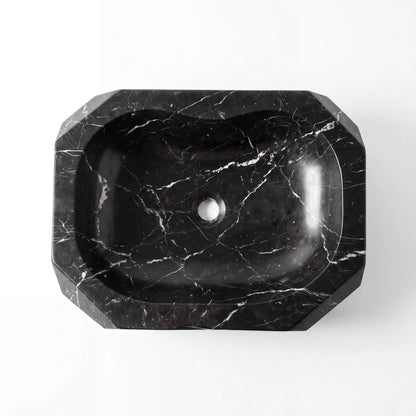 RMD-154 Rectangle Nero Marquina Vessel Sink Basin