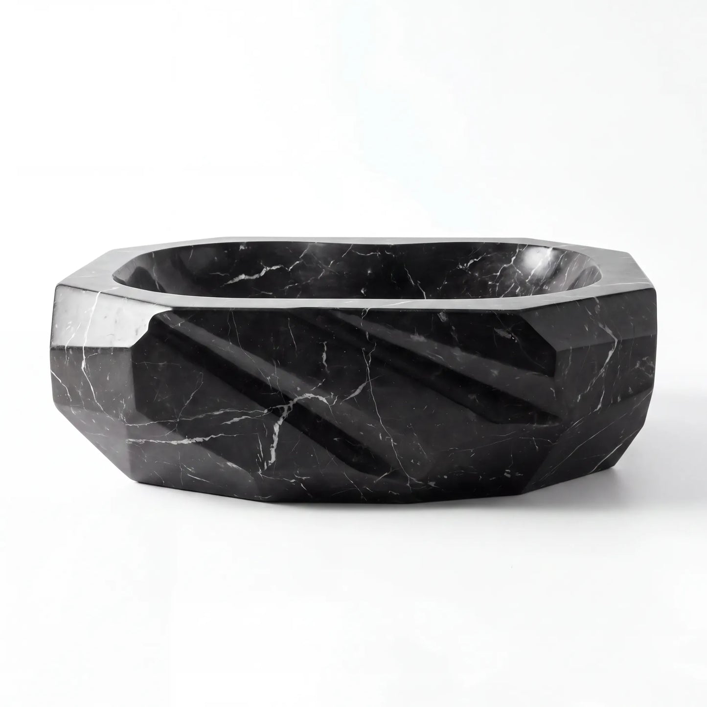 RMD-154 Rectangle Nero Marquina Vessel Sink Basin