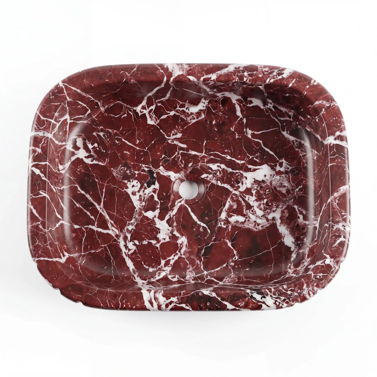 RMD-155 Oval Rosso Levanto Vessel Sink Basin