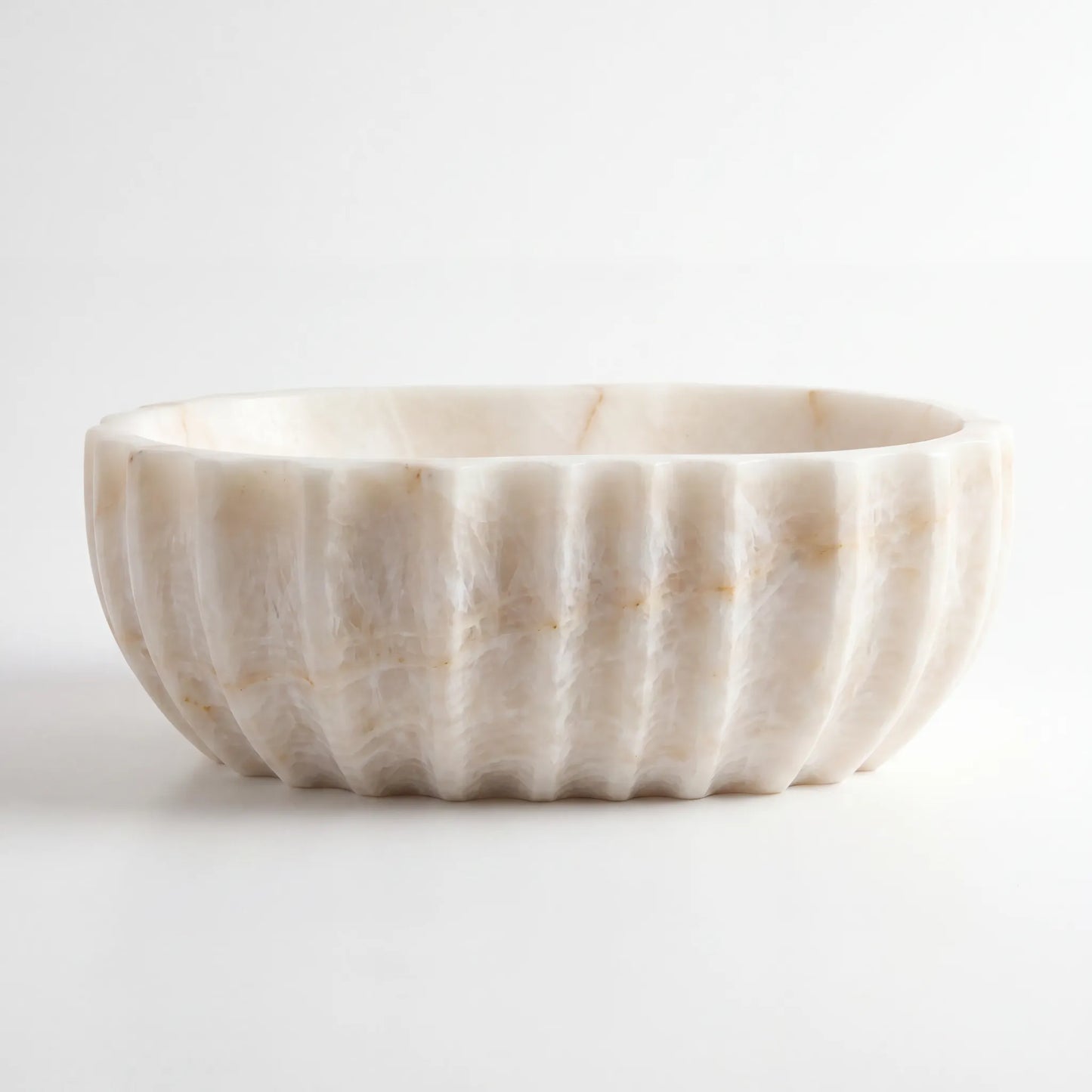 RMD-156 Round Cream and Bej Marble Vessel Sink Basin
