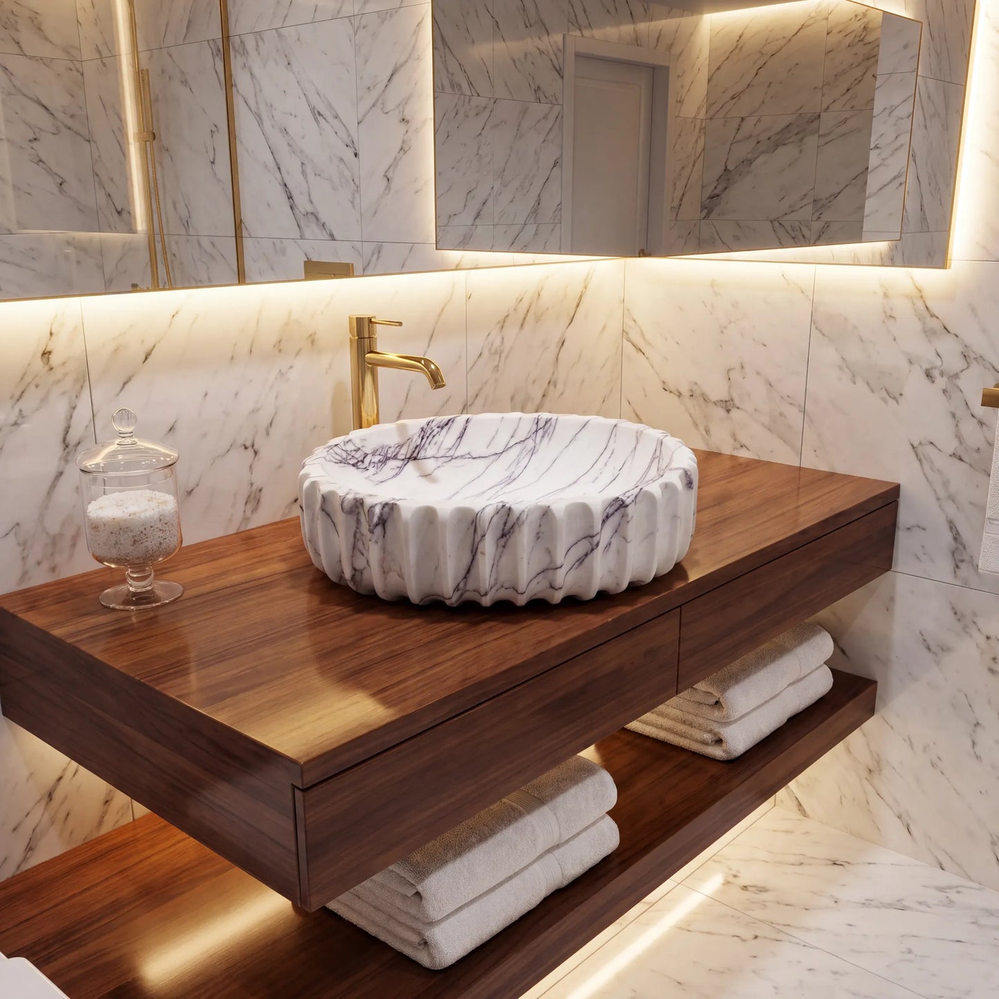 RMD-158  Square Lilac Vessel Sink Basin