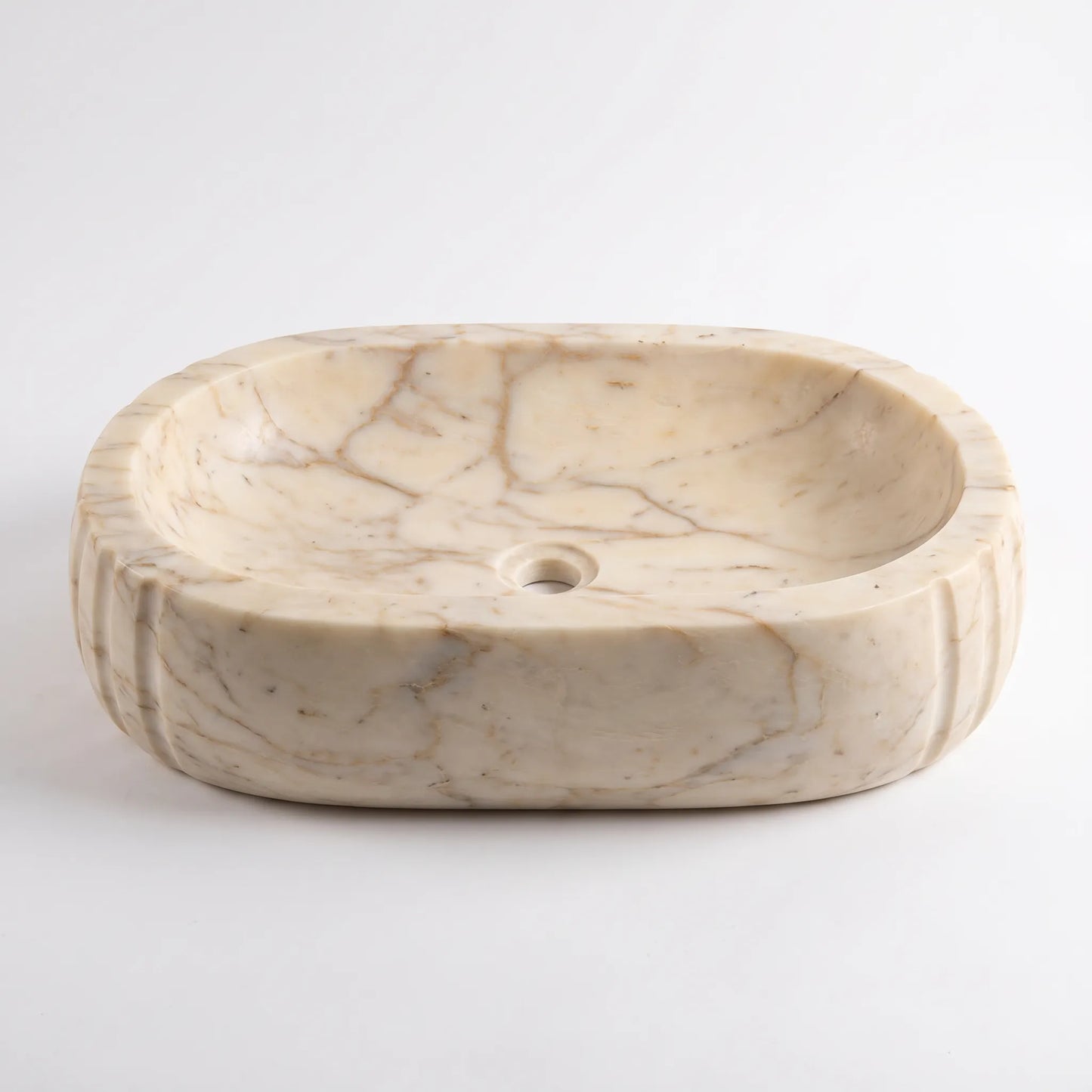 RMD-159 Round Calacatta Gold Vessel Sink Basin