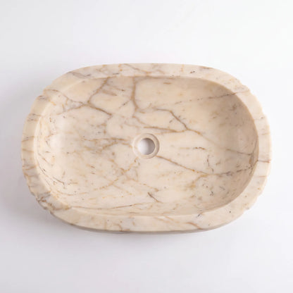 RMD-159 Round Calacatta Gold Vessel Sink Basin
