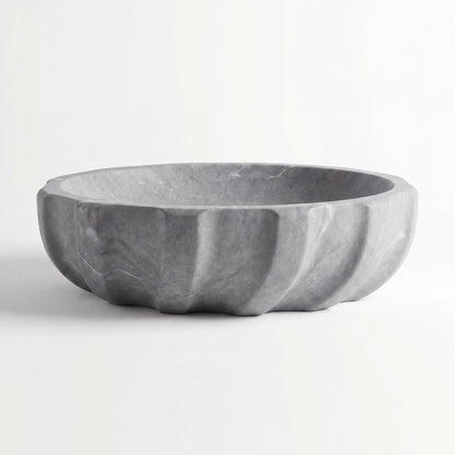 RMD-161 Round Grey Marble Vessel Sink Basin