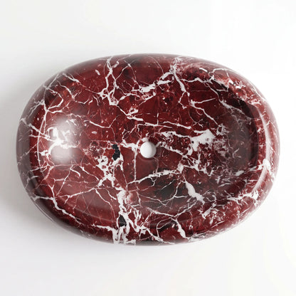 RMD-163 Round Rosso Levanto Vessel Sink Basin