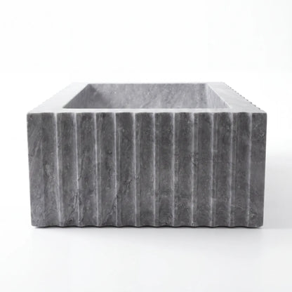 RMD-164 Round Grey Marble Vessel Sink Basin