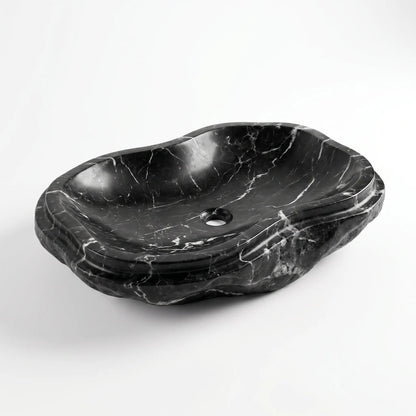 RMD-166 Round Nero Marquina Vessel Sink Basin