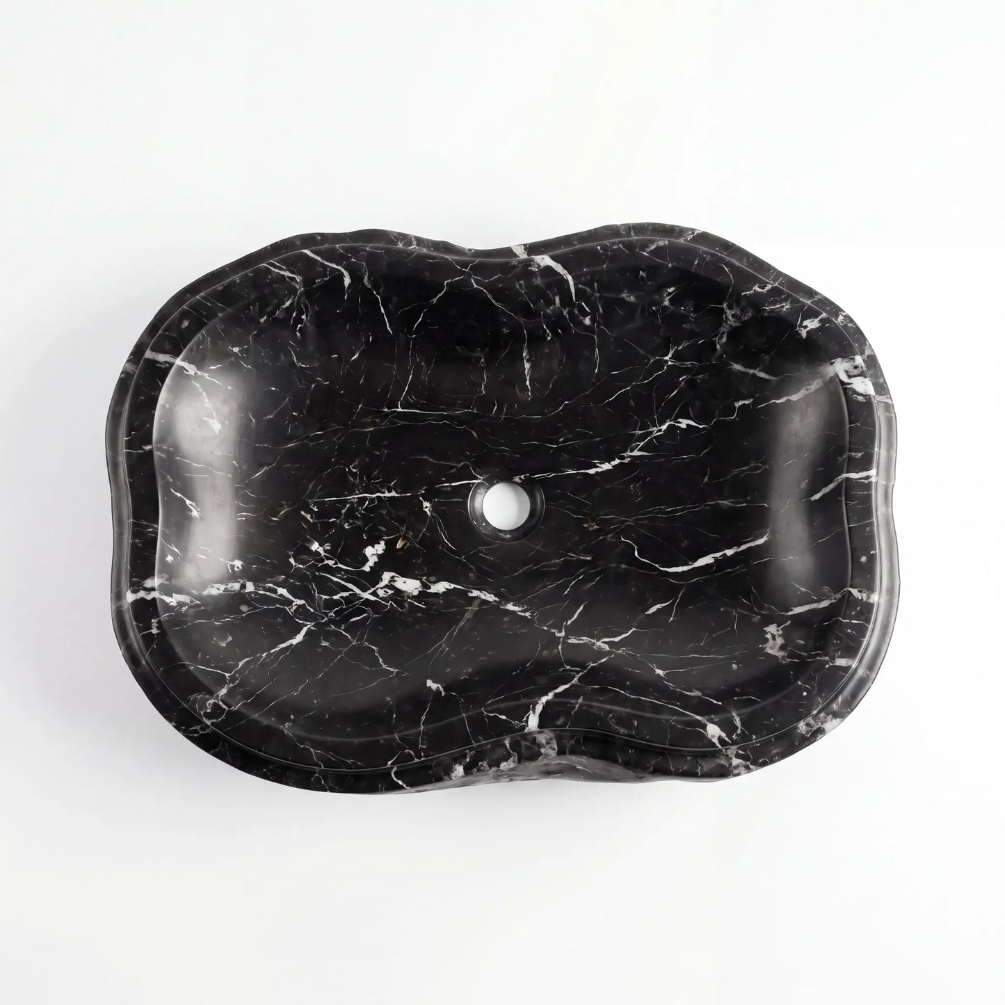 RMD-166 Round Nero Marquina Vessel Sink Basin