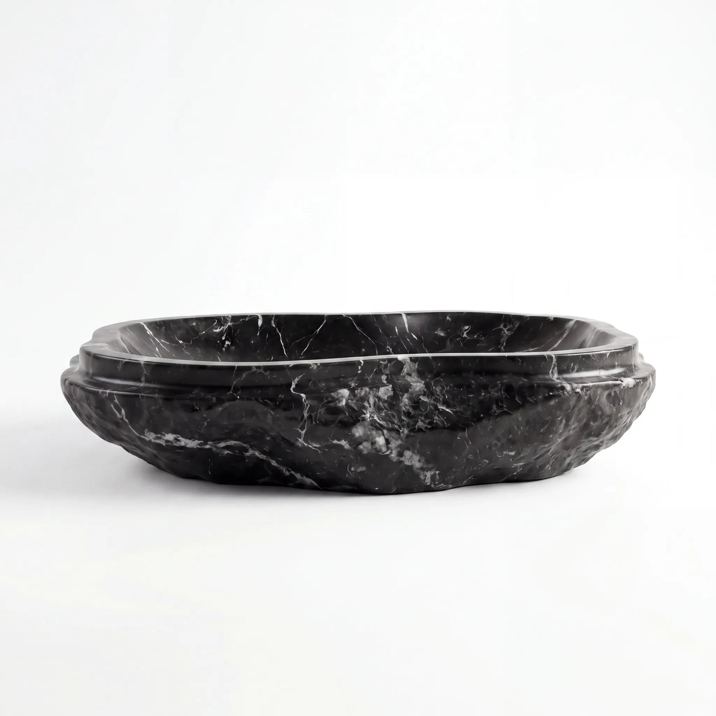 RMD-166 Round Nero Marquina Vessel Sink Basin