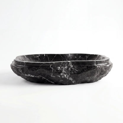 RMD-166 Round Nero Marquina Vessel Sink Basin