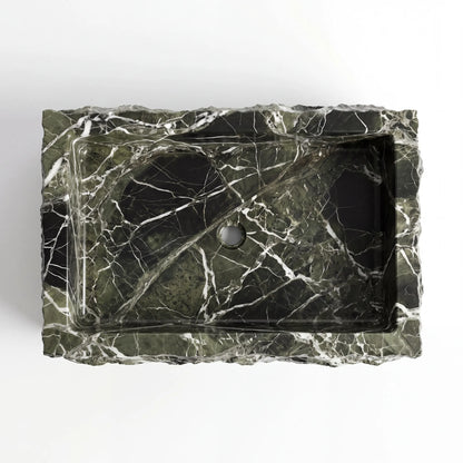 RMD-167 Round Green Marble Vessel Sink Basin