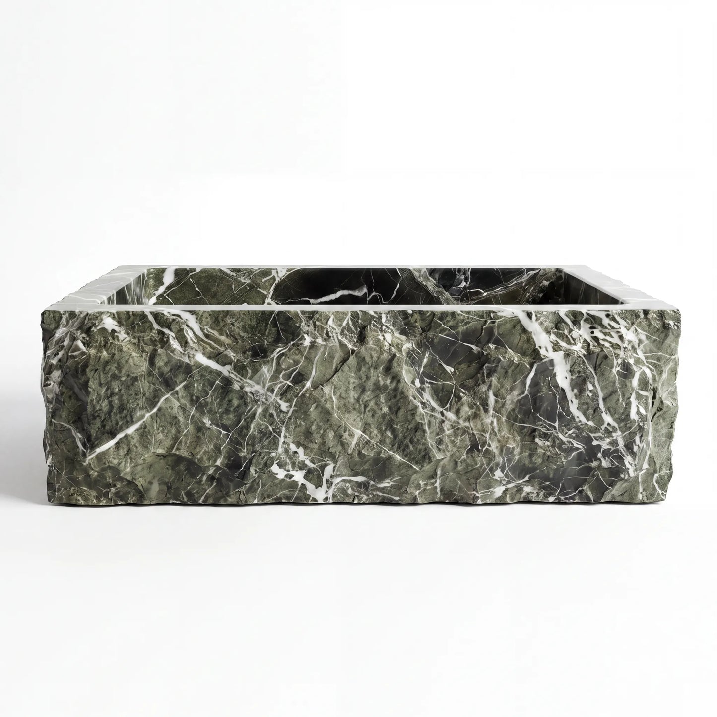 RMD-167 Round Green Marble Vessel Sink Basin
