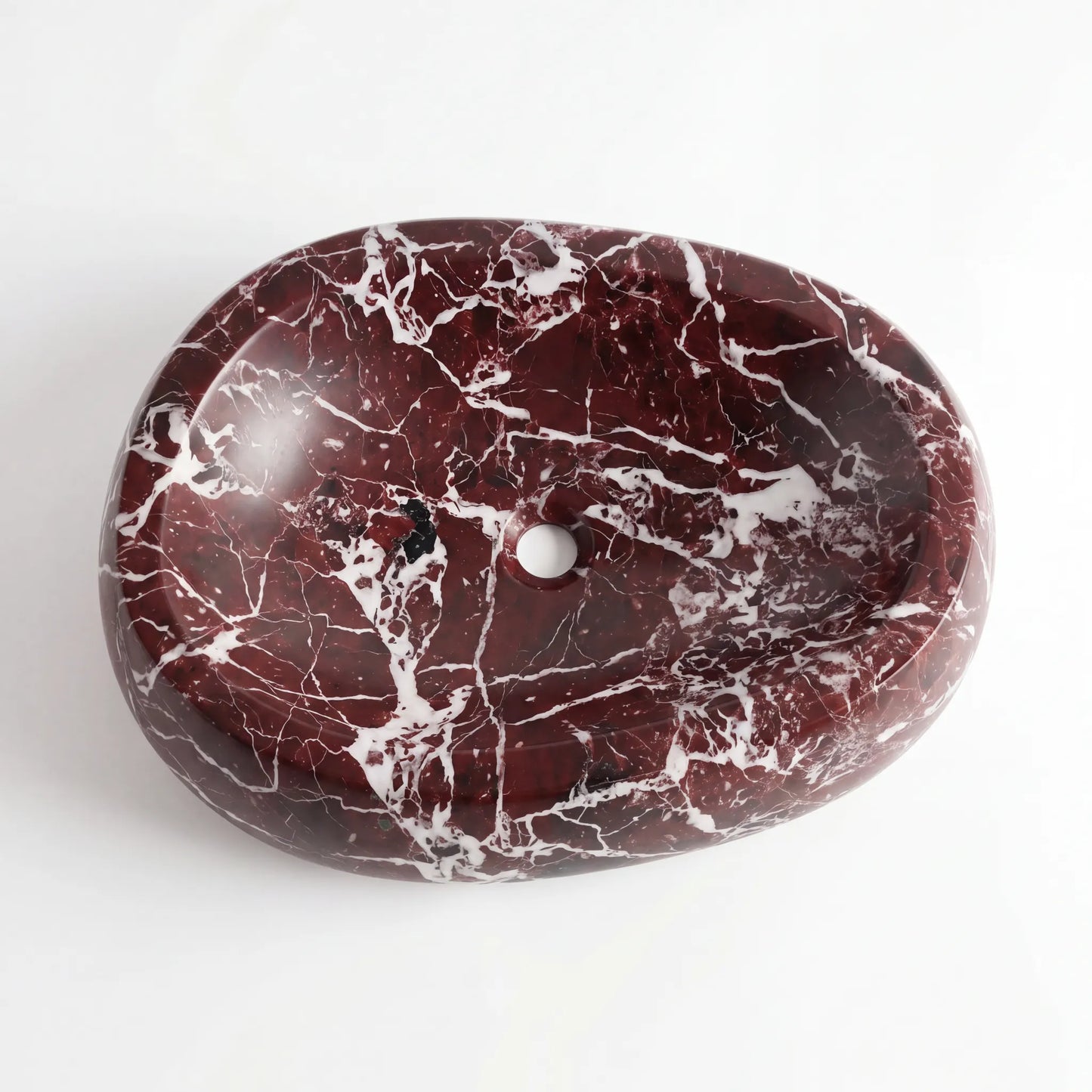 RMD-168 Round Rosso Levanto Vessel Sink Basin
