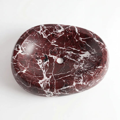 RMD-168 Round Rosso Levanto Vessel Sink Basin