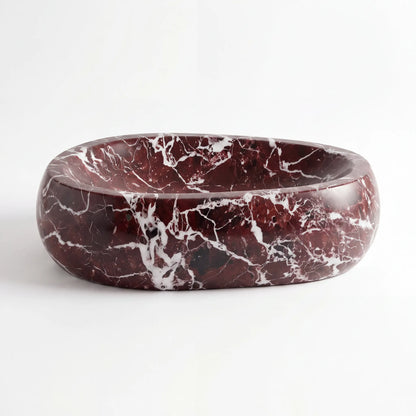RMD-168 Round Rosso Levanto Vessel Sink Basin