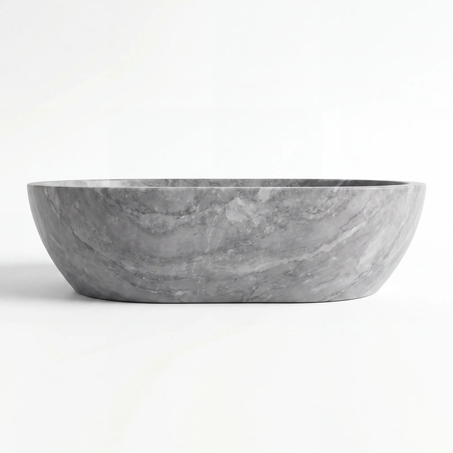 RMD-169  Round Grey marble Vessel Sink Basin