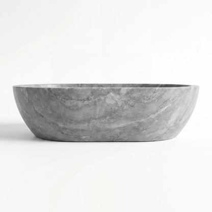 RMD-169  Round Grey marble Vessel Sink Basin